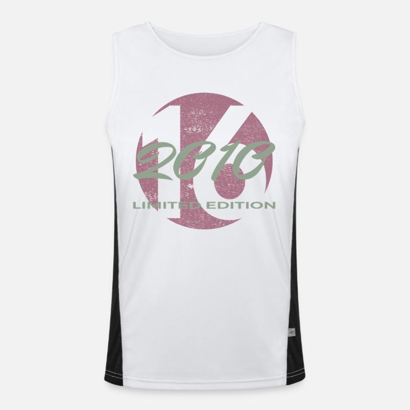 16. Geburtstag 2010 Jungen und Mädchen Geschenk Funktionelles Kontrast-Tank Top für Männer 