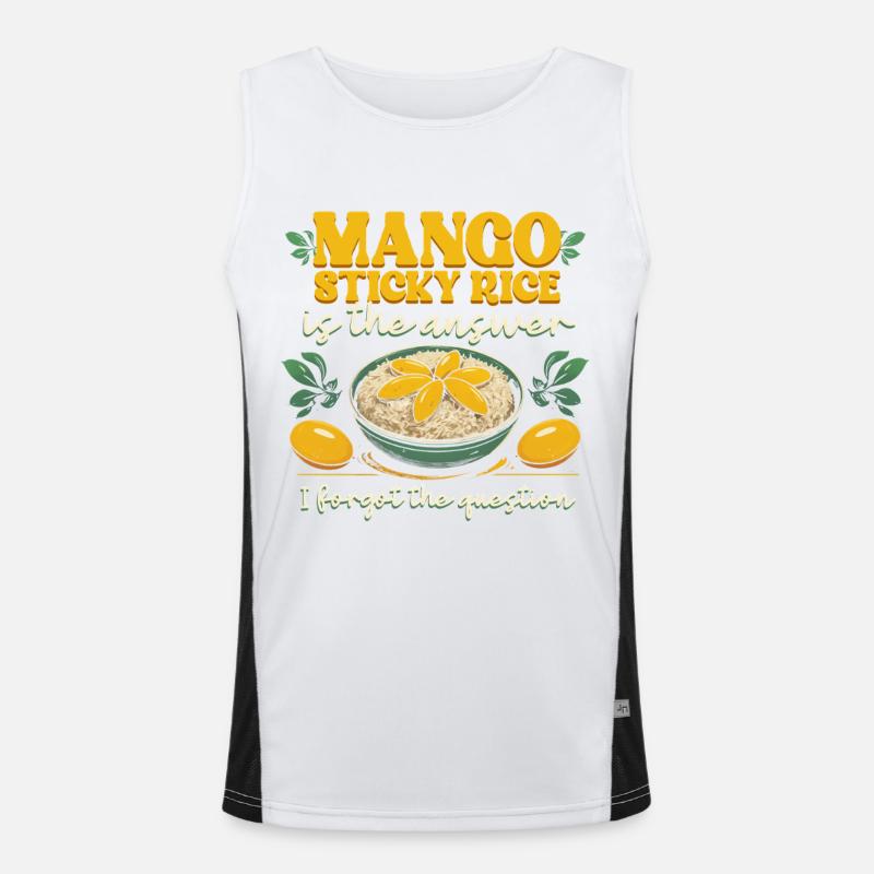 Le riz gluant à la mangue est la solution Débardeur respirant contrasté Homme 
