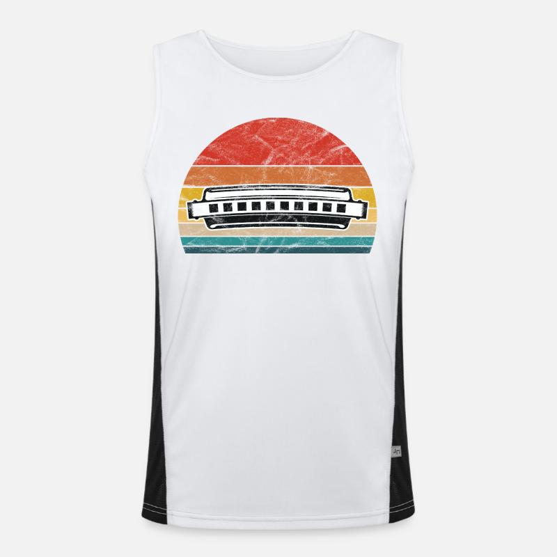 Harmonica Rétro Vintage Débardeur respirant contrasté Homme 