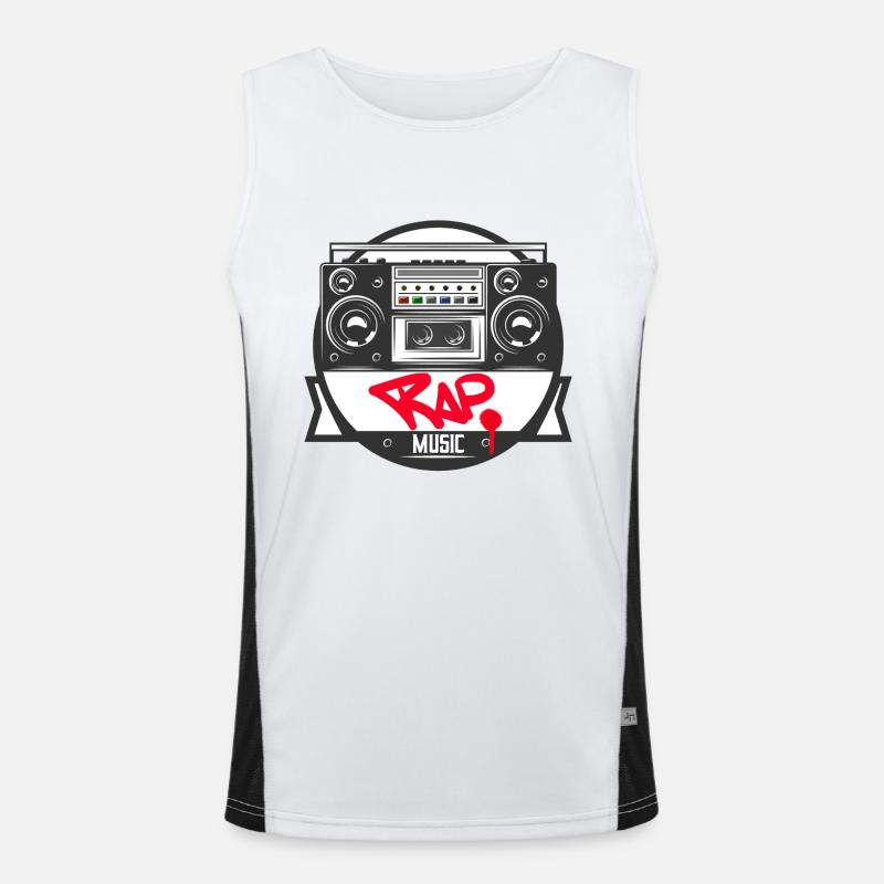 Musikbox Rap Logo Ghettoblaster Graffiti Funktionelles Kontrast-Tank Top für Männer 