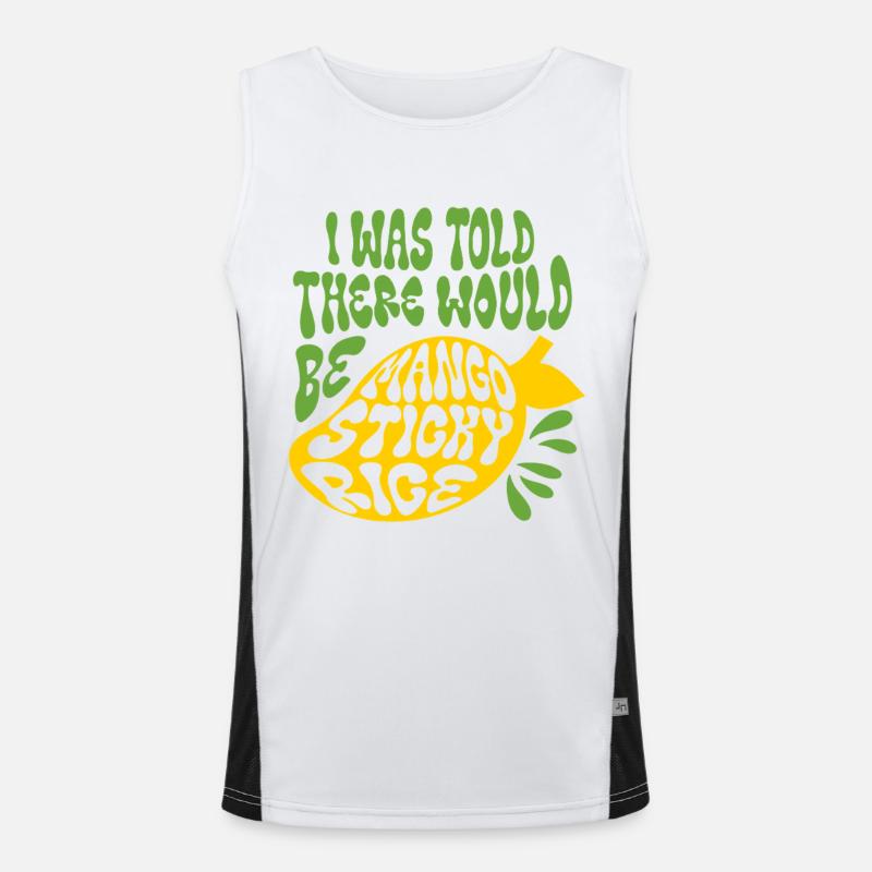 Mango Sticky Rice - Men's Functional Contrast Tank Top  - white/black