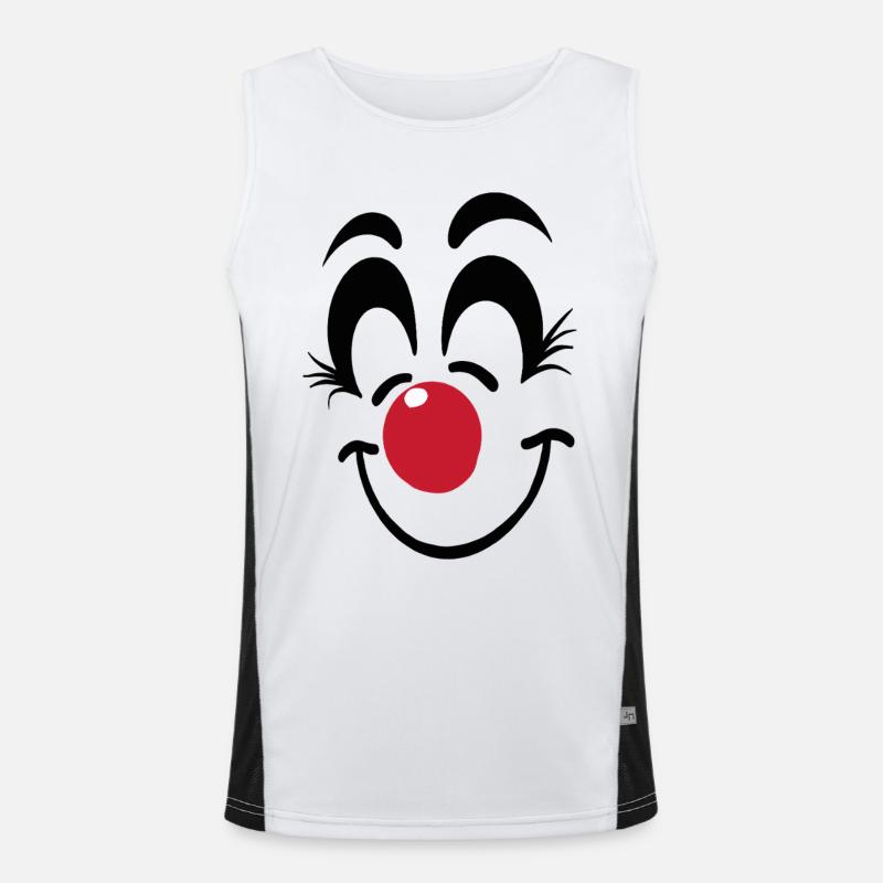 Carnaval du visage de clown joyeux Carnaval Carnaval Débardeur respirant contrasté Homme 