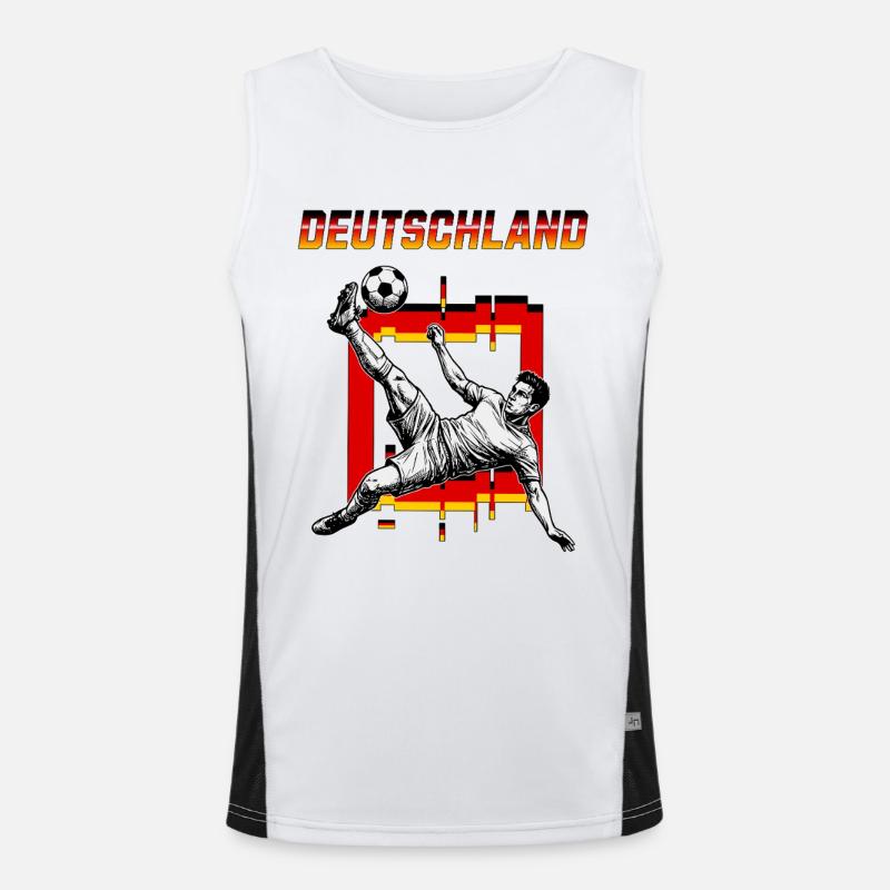 Football Germany Overhead kick side-kick Men's Functional Contrast Tank Top 