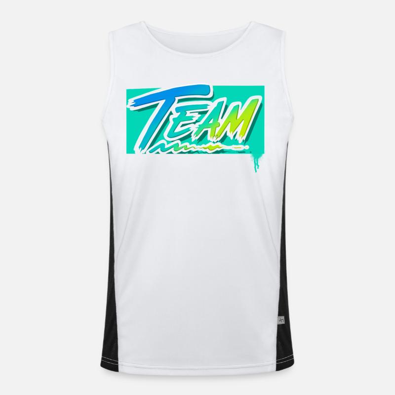 Team Funktionelles Kontrast-Tank Top für Männer 