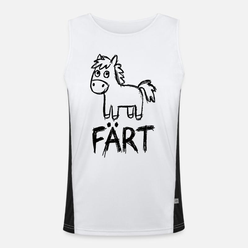 Cavalier cheval Propriétaire de chevaux FÄRT Débardeur respirant contrasté Homme 