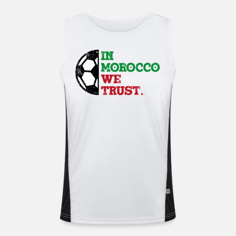 In Morocco we trust Men's Functional Contrast Tank Top 