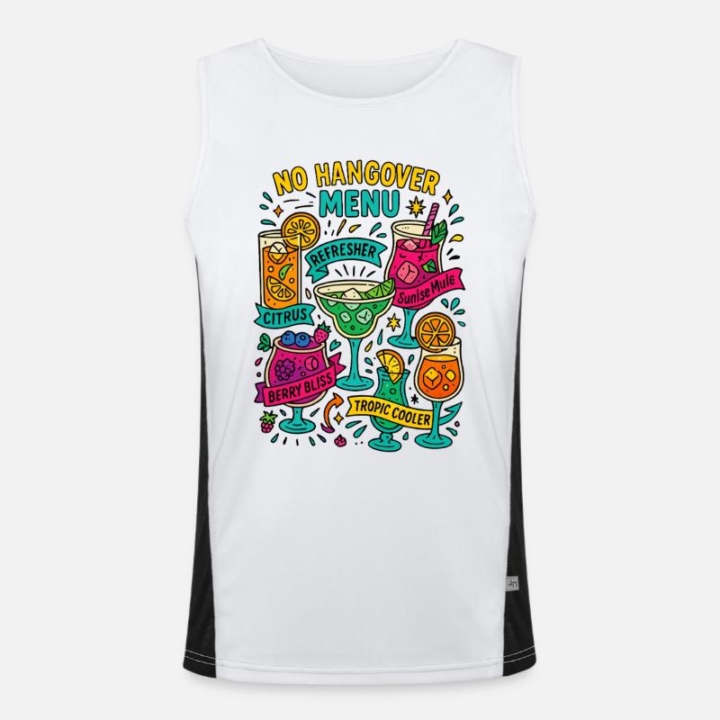 Pas de menu hangar, carte mocktail Débardeur respirant contrasté Homme 