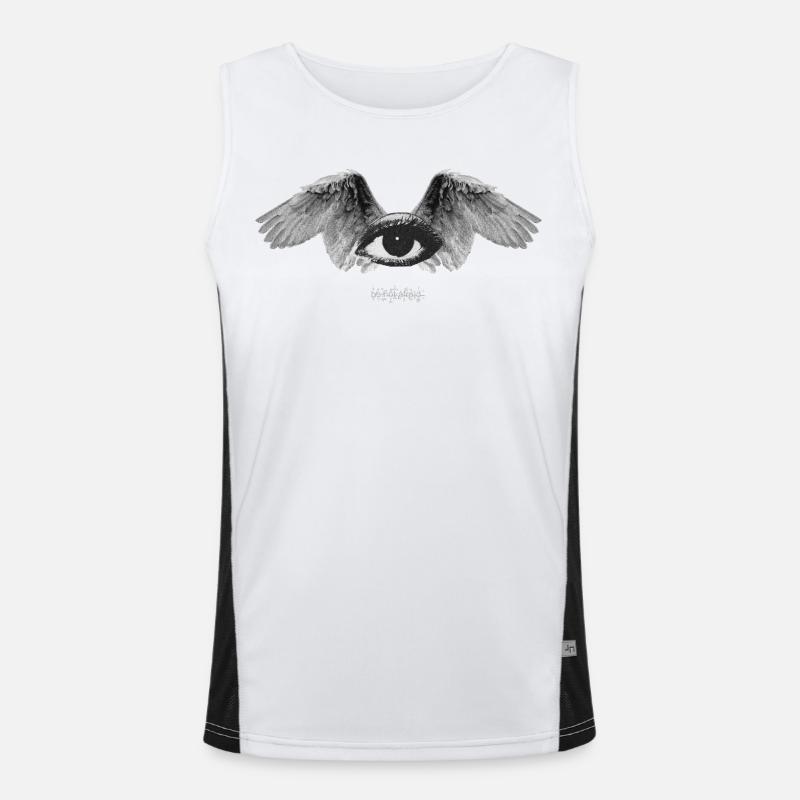Be Not Afraid - Men's Functional Contrast Tank Top  - white/black