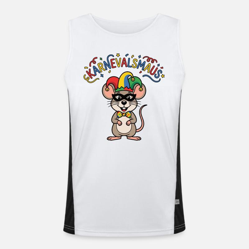 Karnevalsmaus Karneval Köln Kölner Karnevals Maus Funktionelles Kontrast-Tank Top für Männer 