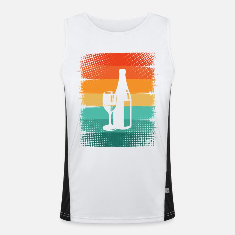 Wein Funktionelles Kontrast-Tank Top für Männer 