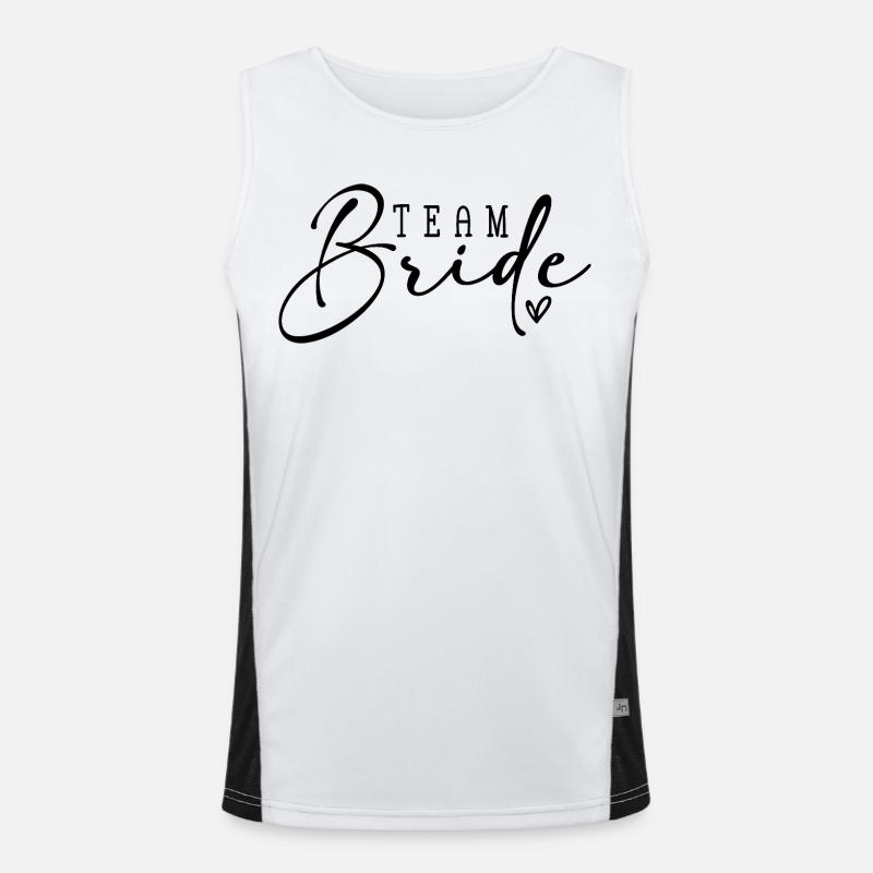 Team Bride Funktionelles Kontrast-Tank Top für Männer 