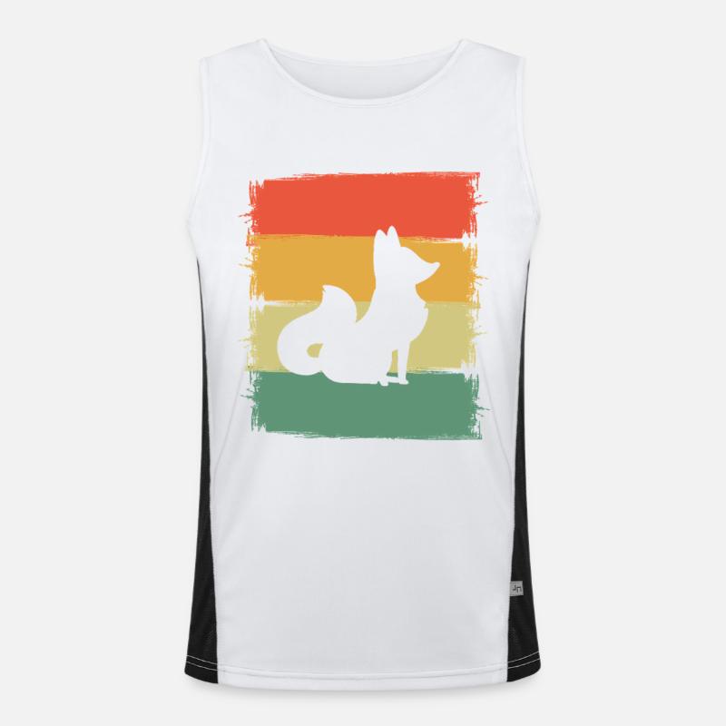 Fox - Men's Functional Contrast Tank Top  - white/black