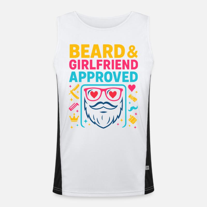 beard girlfriend approved, valentinstag geschenk Funktionelles Kontrast-Tank Top für Männer 