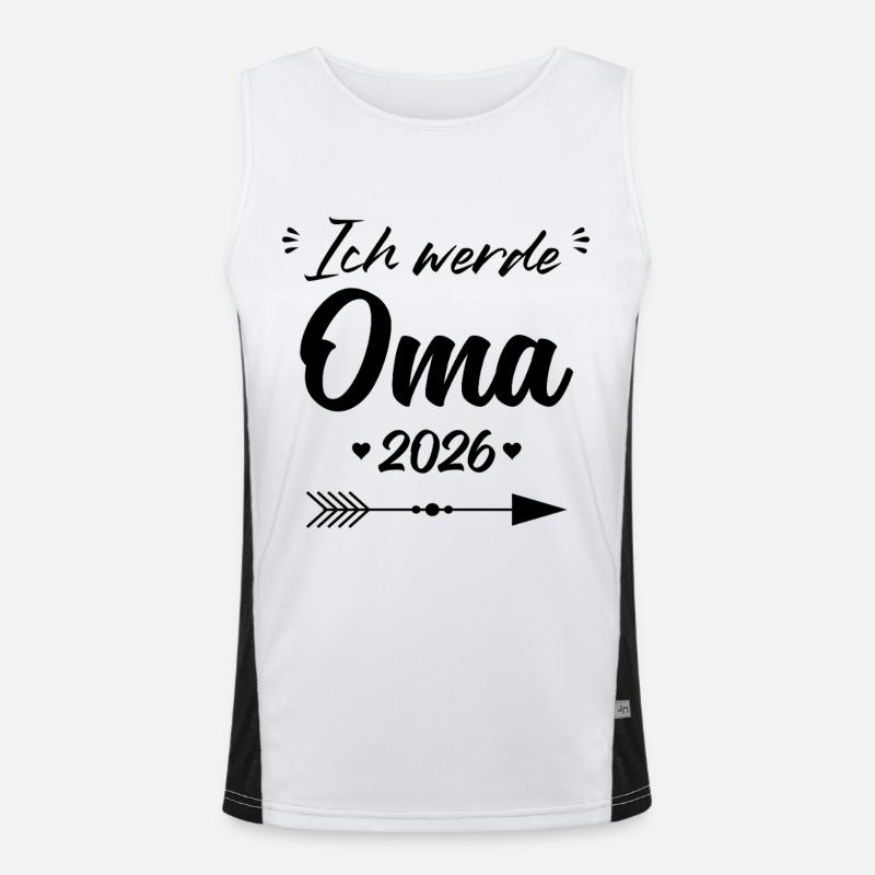 Ich Werde Oma 2026  Funktionelles Kontrast-Tank Top für Männer 