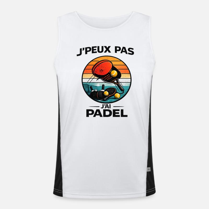 I can't I have retro padel Men's Functional Contrast Tank Top 