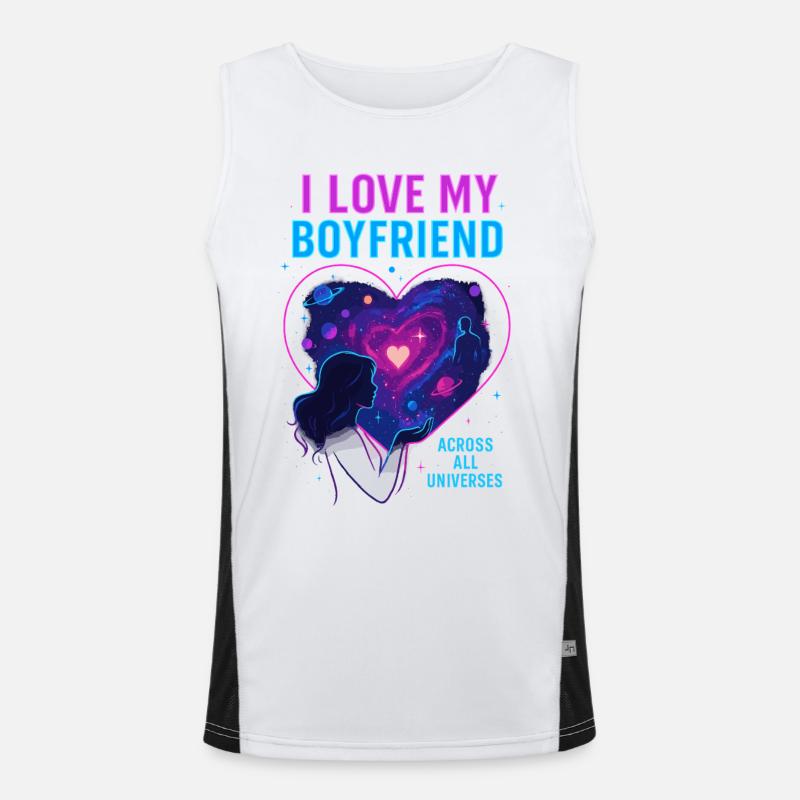 Amour de petit ami de la Saint-Valentin Débardeur respirant contrasté Homme 