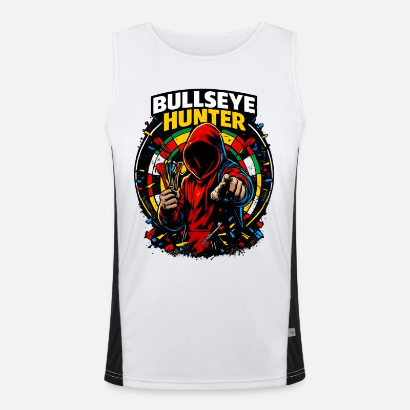 Dart Bullseye Hunter Funktionelles Kontrast-Tank Top für Männer 