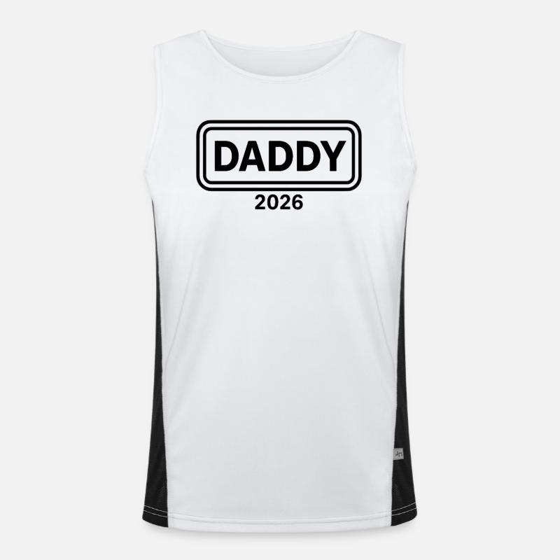 DADDY 2026 Stolzer werdender Vater Funktionelles Kontrast-Tank Top für Männer 