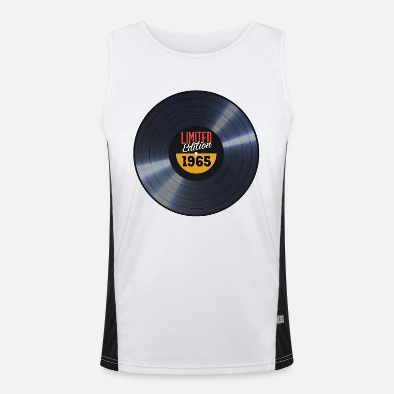 Vintage 1965 Funktionelles Kontrast-Tank Top für Männer 
