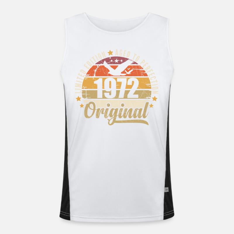 Geburtstagsgeschenk 1972 Original 1972 Funktionelles Kontrast-Tank Top für Männer 