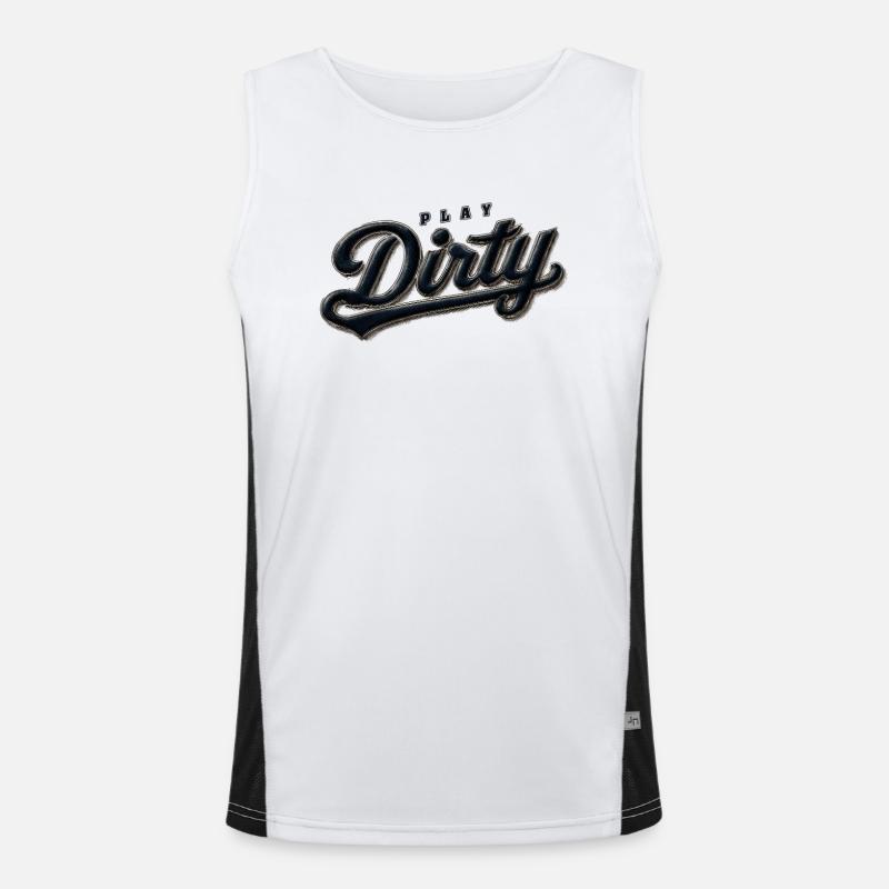 Play Dirty Retro Funktionelles Kontrast-Tank Top für Männer 