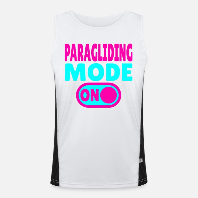 Paragliding Mode ON – Gleitschirmfreiheit Funktionelles Kontrast-Tank Top für Männer 