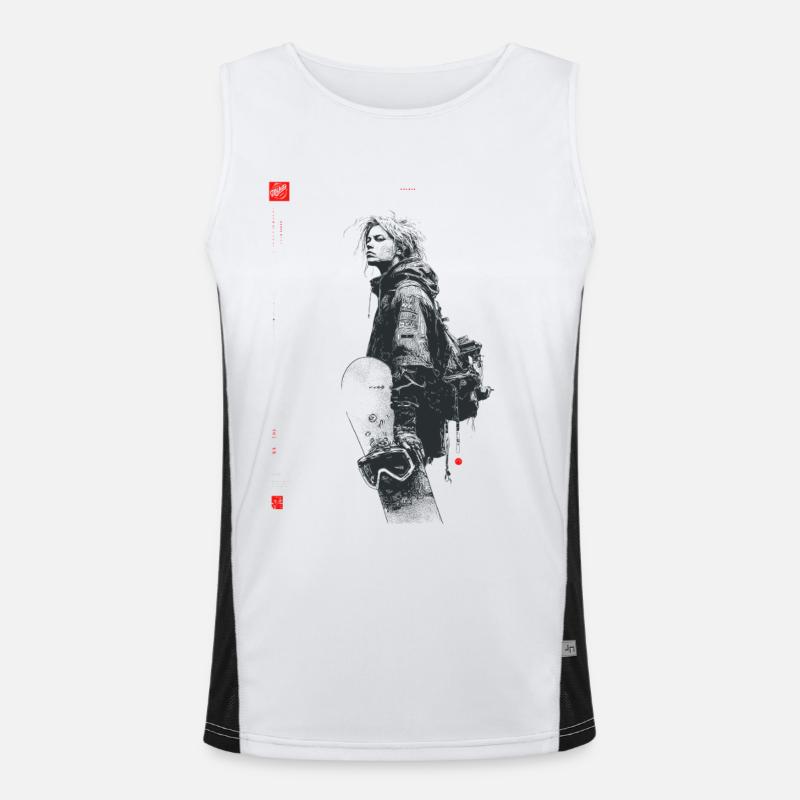 Dark silhouette with dread Men's Functional Contrast Tank Top 