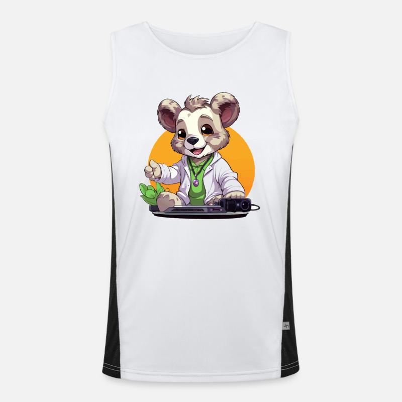 Tech-Koala Creator im Retrolook Funktionelles Kontrast-Tank Top für Männer 