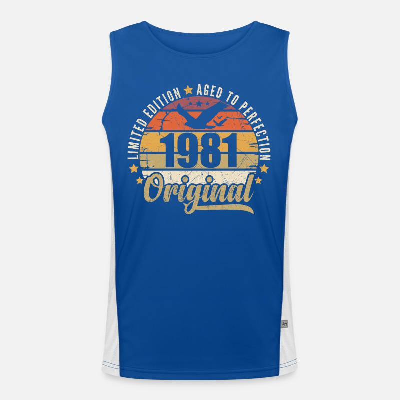 Geburtstagsgeschenk 1981 Original 1981 Funktionelles Kontrast-Tank Top für Männer 