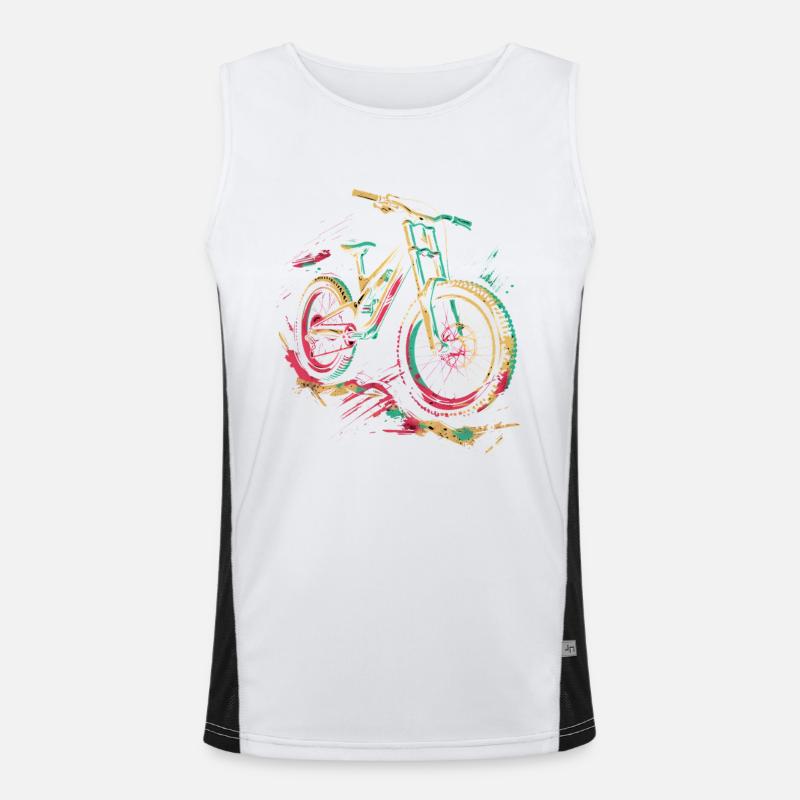 Mountain Biking Retro Men's Functional Contrast Tank Top 