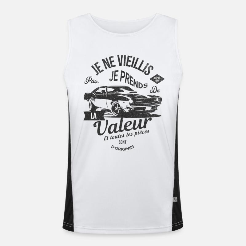 Jubiläums-Oldtimer 1966 Funktionelles Kontrast-Tank Top für Männer 