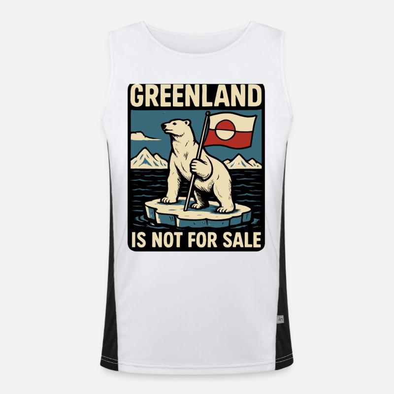 Le Groenland n’est pas à vendre Débardeur respirant contrasté Homme 