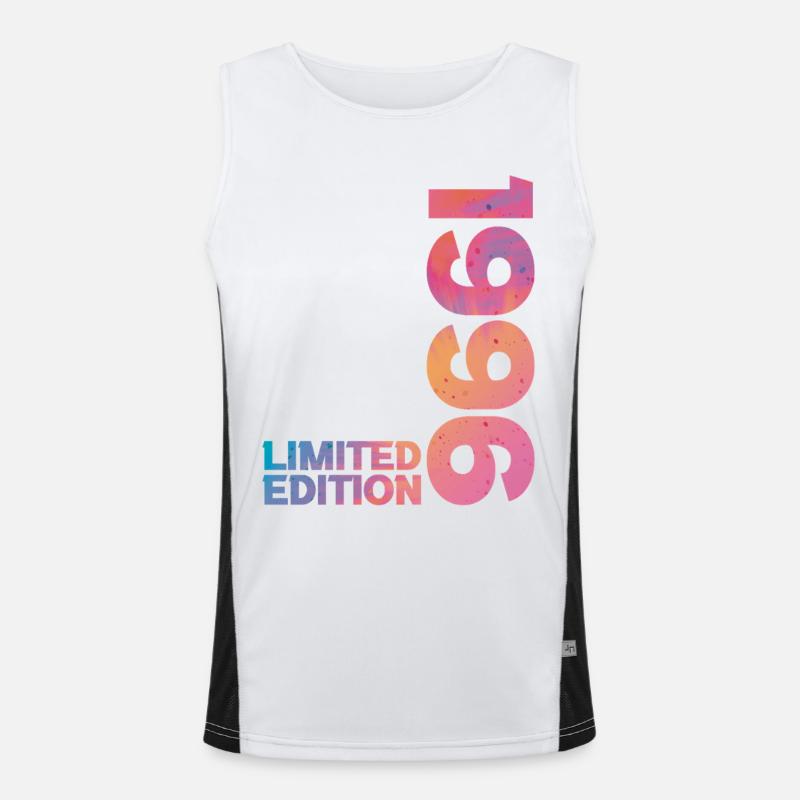 1996 30th Anniversary 30th Anniversary Gift - Men's Functional Contrast Tank Top  - white/black
