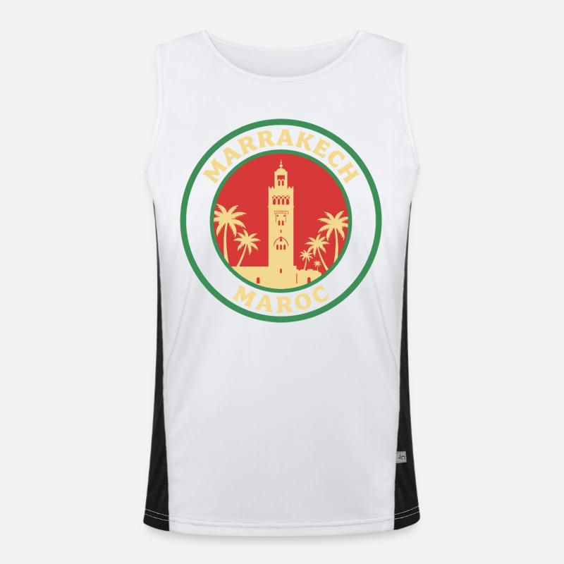 Marrakech Morocco Moroccan Moroccan Men's Functional Contrast Tank Top 