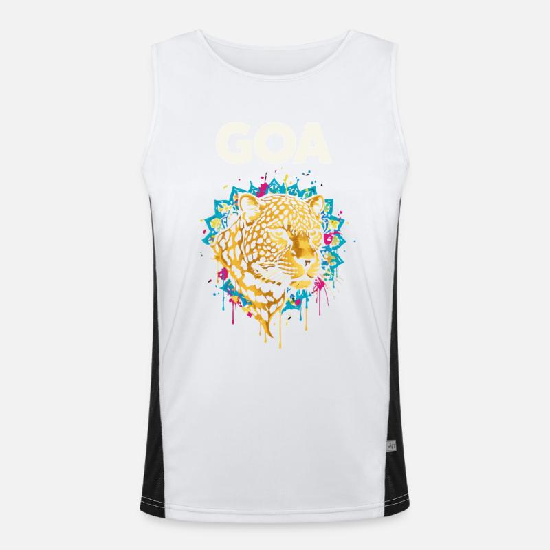 Mandala du léopard de Goa Débardeur respirant contrasté Homme 