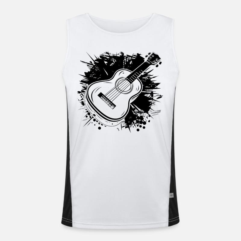 Ukulele Graphics Men's Functional Contrast Tank Top 