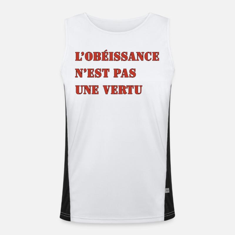 OBEDIENCE IS NOT A VIRTUE Men's Functional Contrast Tank Top 