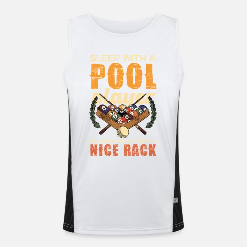 Pool Rack Spruch Shirt Funktionelles Kontrast-Tank Top für Männer 