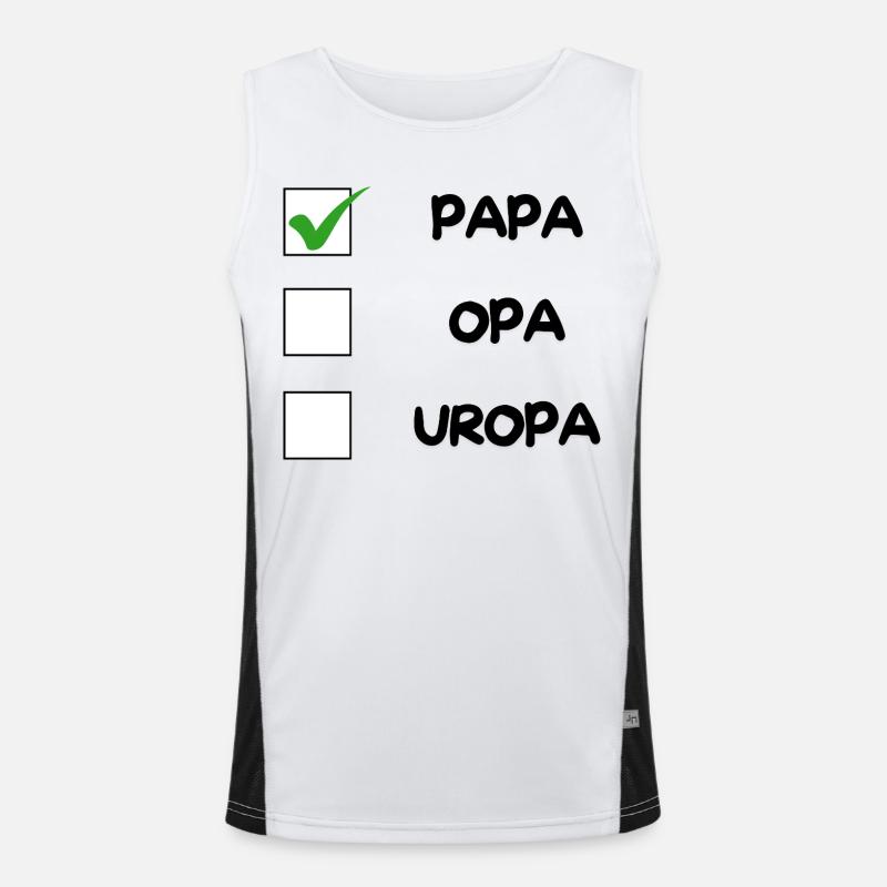 PAPA Checkliste Funktionelles Kontrast-Tank Top für Männer 