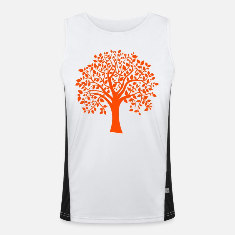 Silhouette base orange imprimée Jumbo Tree Débardeur respirant contrasté Homme 