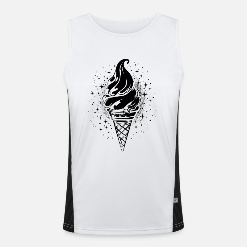 Softeis Grafik Funktionelles Kontrast-Tank Top für Männer 