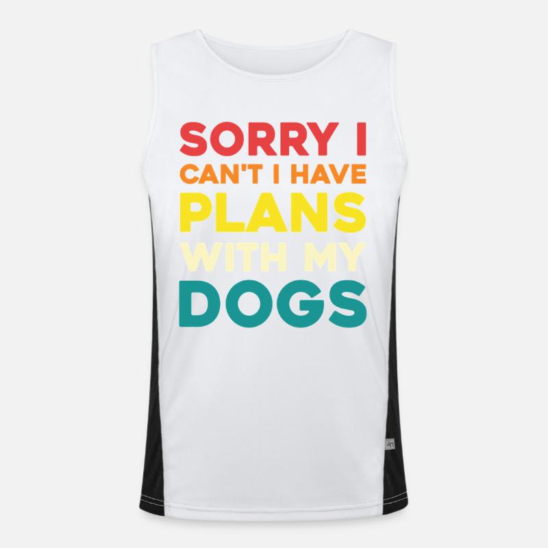 No plan without a dog Men's Functional Contrast Tank Top 