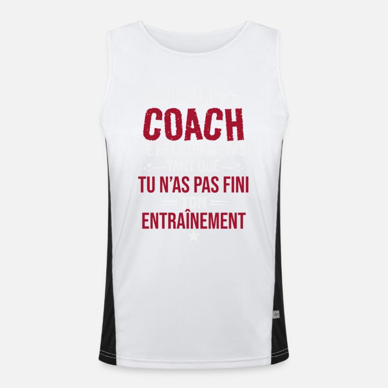 Ich bin Coach, ich höre nicht auf, bis du es getan hast Funktionelles Kontrast-Tank Top für Männer 