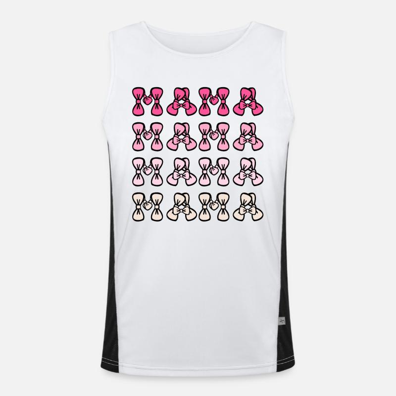 Haarschleife Muttertag Mama Funktionelles Kontrast-Tank Top für Männer 