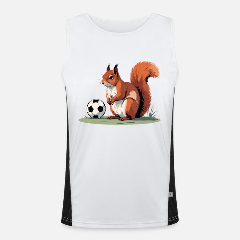 Squirrel Soccer Hero Men's Functional Contrast Tank Top 