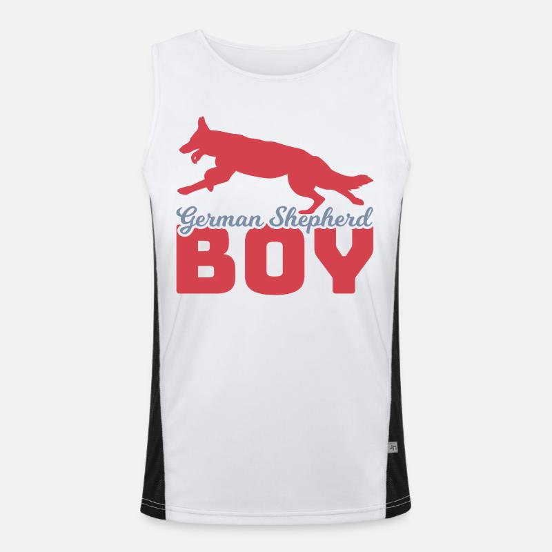Schäferhund Junge Funktionelles Kontrast-Tank Top für Männer 