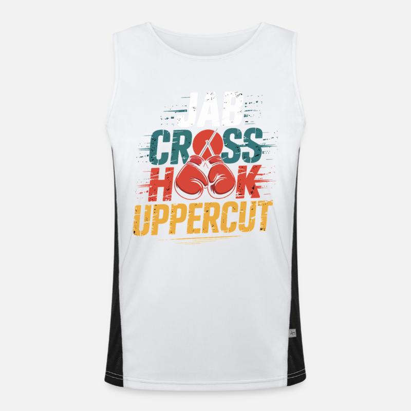 Boxing Combo Neon Typo - Men's Functional Contrast Tank Top  - white/black