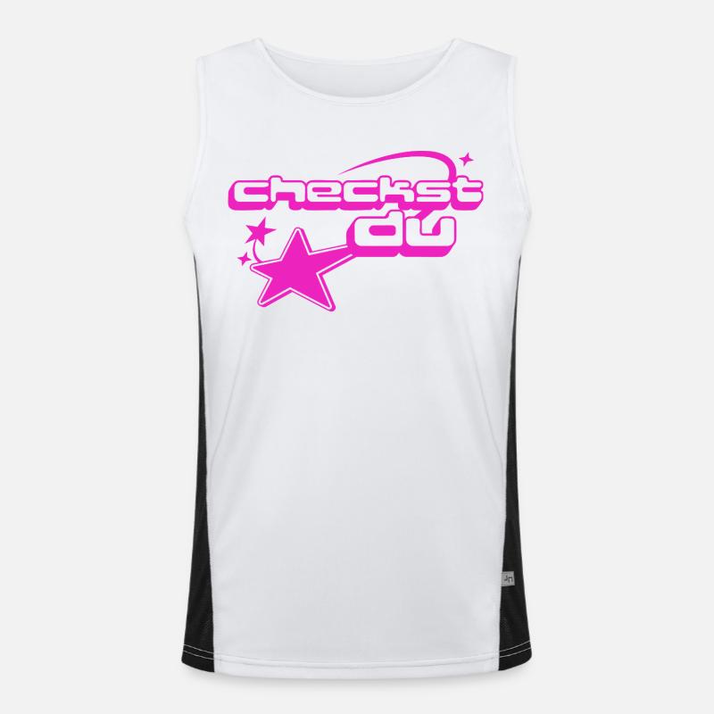 Neon Checkout Stern Funktionelles Kontrast-Tank Top für Männer 
