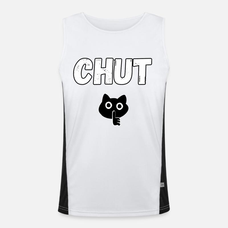 Sei still Funktionelles Kontrast-Tank Top für Männer 