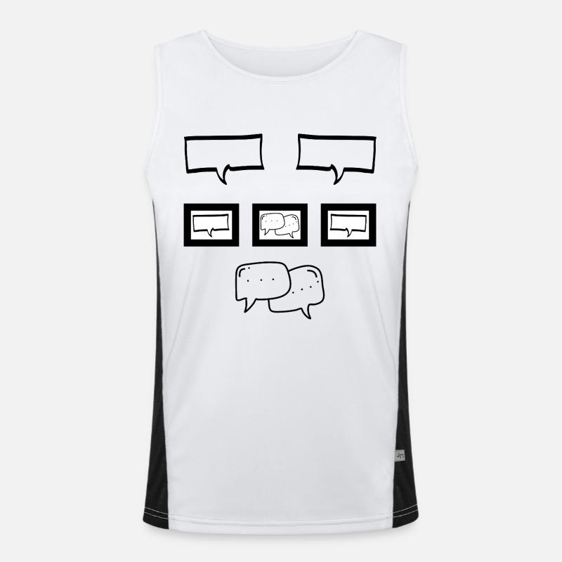 LE SILENCE Men's Functional Contrast Tank Top 